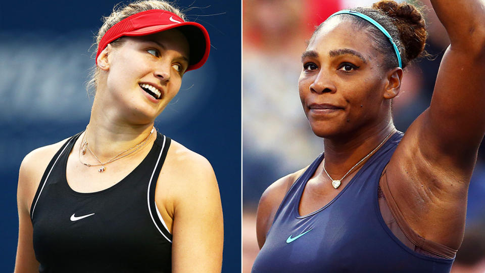 Eugenie Bouchard sparked a backlash from Serena Williams fans on Twitter, after suggesting she would have won the Canadian Open.