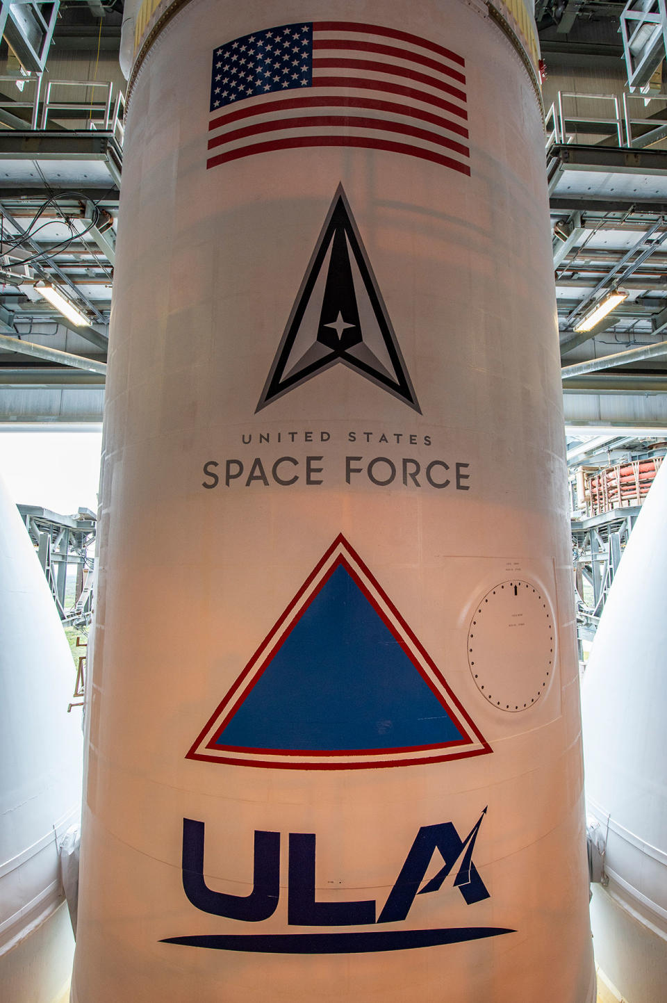 close-up of a white rocket 