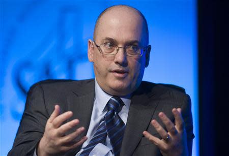 Hedge fund manager Steven A. Cohen, founder and chairman of SAC Capital Advisors, responds to a question during an interview in Las Vegas in this file photo taken May 11, 2011. REUTERS/Steve Marcus/Files