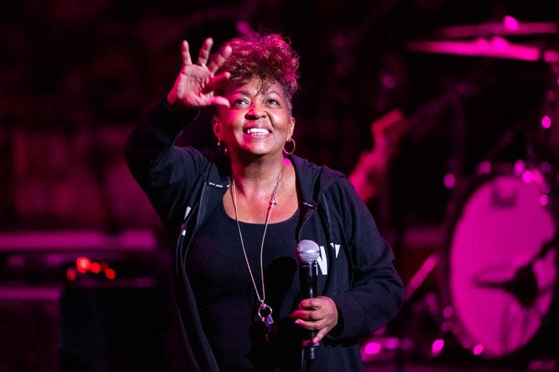 HOLLYWOOD, CALIFORNIA - AUGUST 31: Anita Baker performs with Lalah Hathaway during Future X Sounds Concert at John Anson Ford Amphitheatre on August 31, 2019 in Hollywood, California.