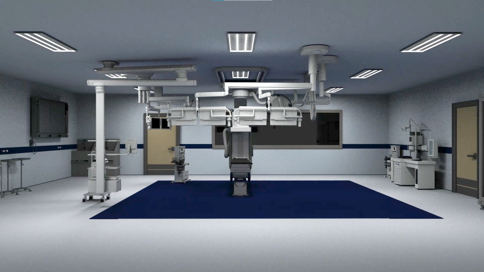 A rendering of a cardiovascular lab to be constructed at Southeast Technical College's new health care simulation center.