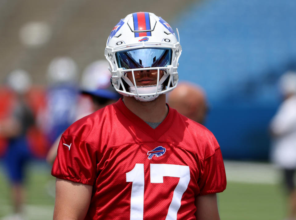 Josh Allen could start negotiating his next contract around age 31. (Photo by Timothy T Ludwig/Getty Images)