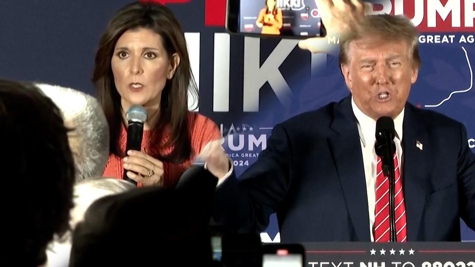 Republican candidate hopefuls Donald Trump and Nikki Haley made one last appeal to voters in the hours before the New Hampshire primary.