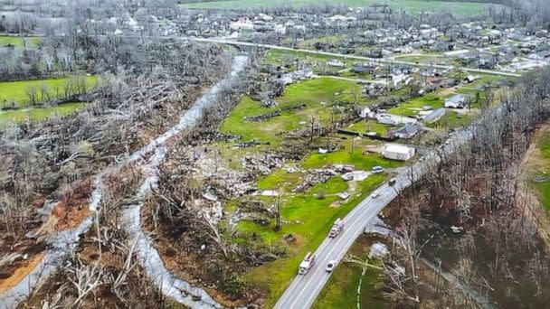 PHOTO: Authorities confirmed fatalities and injuries in a suspected tornado west of Marble Hill, Mo., early Wednesday, April 5, 2023. (Missouri State Highway Patrol)
