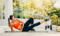 <p>This classic pilates move is a low-impact option that directly targets the inner thighs. You may be laying down but don't be fooled; this move requires a ton of focus and control and is one of the most targeted inner thigh exercises.</p><p><strong>How to:</strong></p><ol><li>Lay down on your right side. Prop yourself up on your right elbow so your head, hips and heels are in one long plane.</li><li>Place your left-hand fingertips on the floor in front of you to stabilize the body. </li><li>Bend your left leg over your right so your left foot sits on the floor (your left leg can either be in front or behind your right leg). Engage your core and glutes. </li><li>Keeping your bottom leg straight, raise your bottom leg up 2 inches and then lower it back down 2 inches. Once you finish the reps, repeat on the other side. </li></ol><p><strong>Muscles worked:</strong> Inner thighs, outer thighs, glutes, core</p>