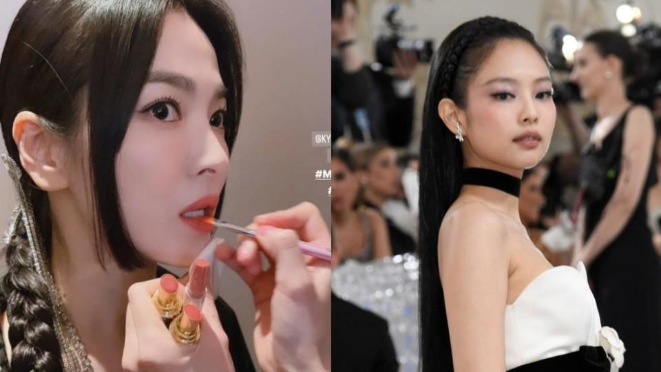 宋慧喬（左）跟Jennie都出席2023年的Met Gala（圖／達志影像美聯社、翻攝自IG）