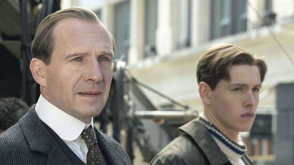 Ralph Fiennes and Harris Dickinson in The King's Man. (20th Century Studios/Moviestore Collection/Alamy)