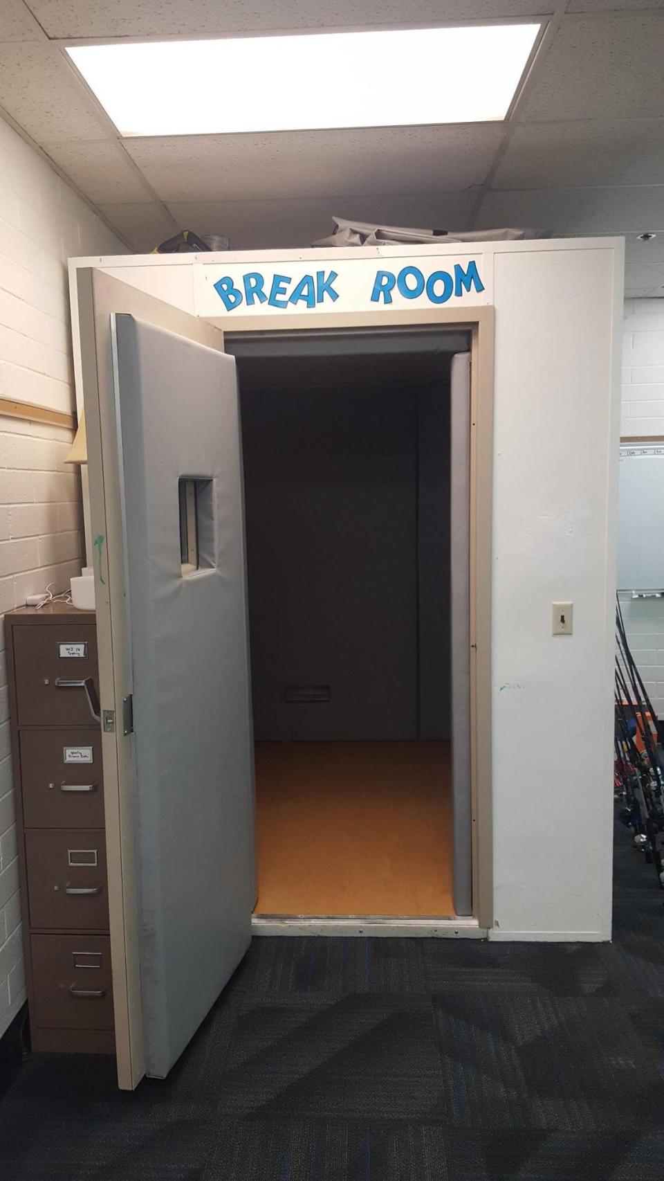 The West Ada School District has seclusion rooms, or “calming rooms,” which the district says in its procedure should be used only when “there is the threat of injury to the child or others, or as defined in the student’s individual behavior plan.” The district’s special education director said some of those areas are turned into a type of “sensory room” that students can go into voluntarily. West Ada School District/Provided