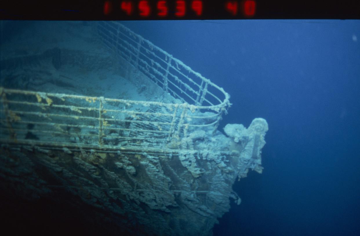 A shot of the Titanic wreck in 1996.