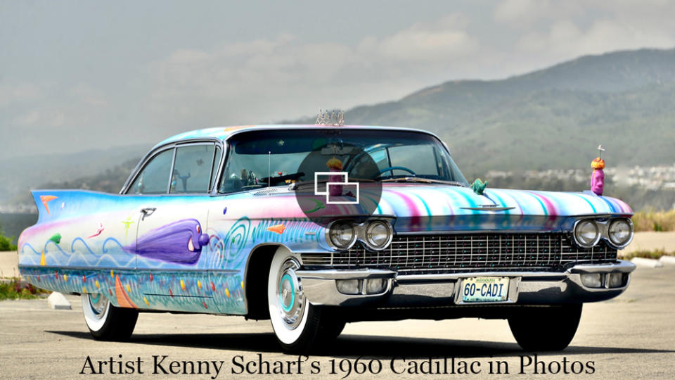 Artist Kenny Scharf's reimagined 1960 Cadillac Coupe De Ville.