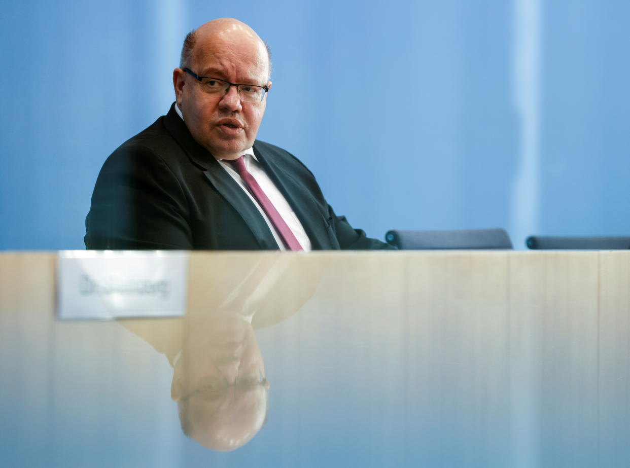 Wirtschaftsminister Altmaier bei einer Pressekonferenz Ende Januar (Bild: Odd Andersen/Pool via Reuters)