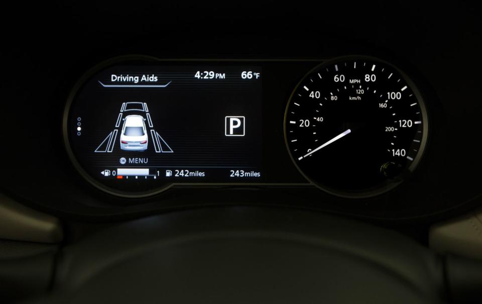 <p>The mid-level Versa SV and above add standard blind-spot monitoring and rear cross-traffic alert, but only the top-of-the-line SR model has optional adaptive cruise control.</p>