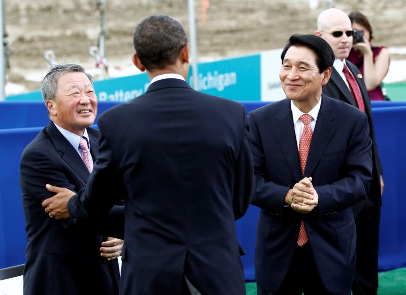 FILE PHOTO: Obama visits a groundbreaking for a battery power plant in Michigan