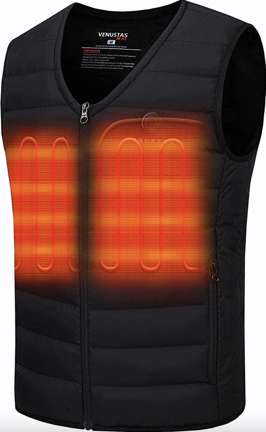 Venustas Men's Heated Vest with Battery Pack 7.4V (Photo via Amazon)