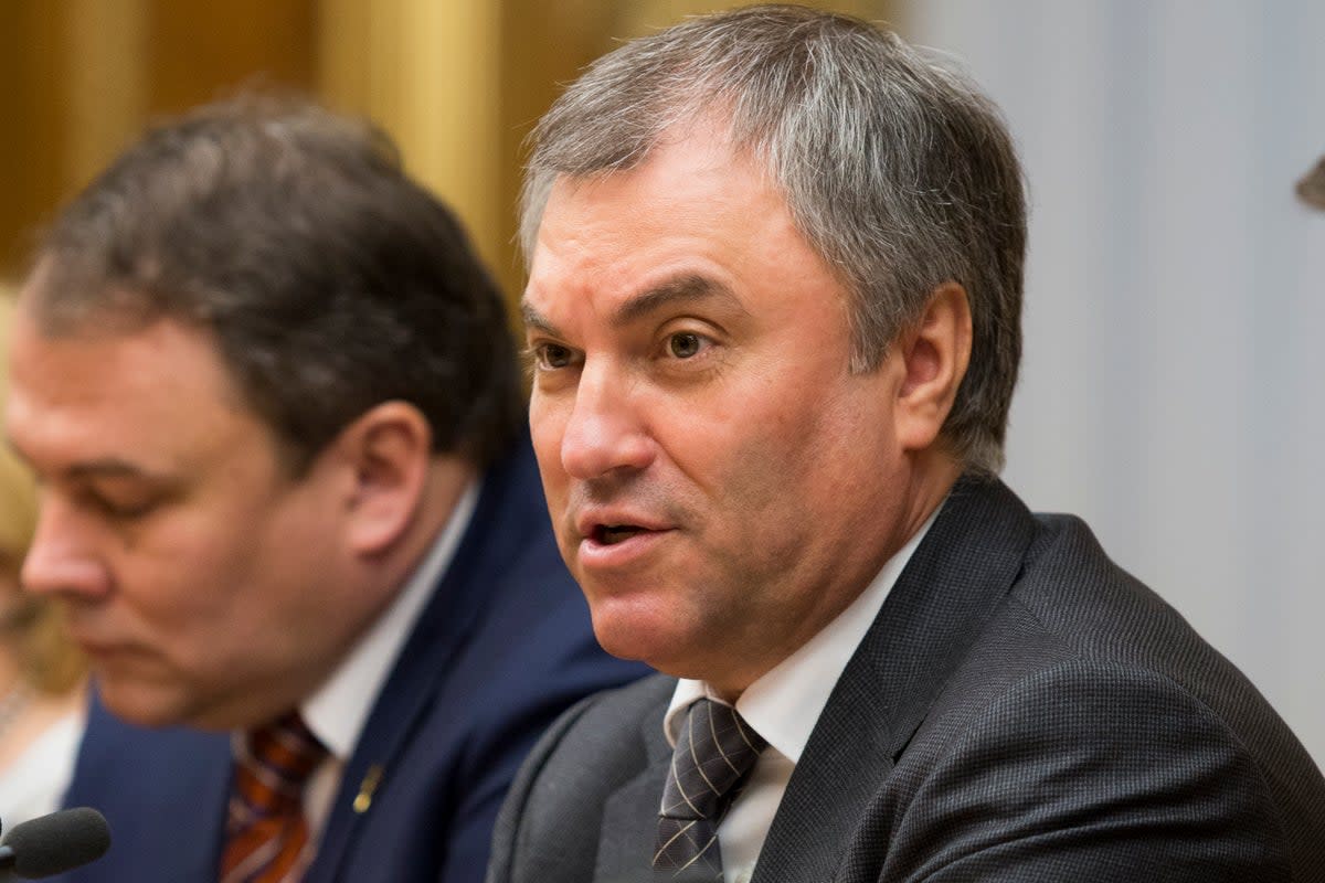 Speaker of the State Duma, the Lower House of the Russian Parliament, Vyacheslav Volodin (AP)