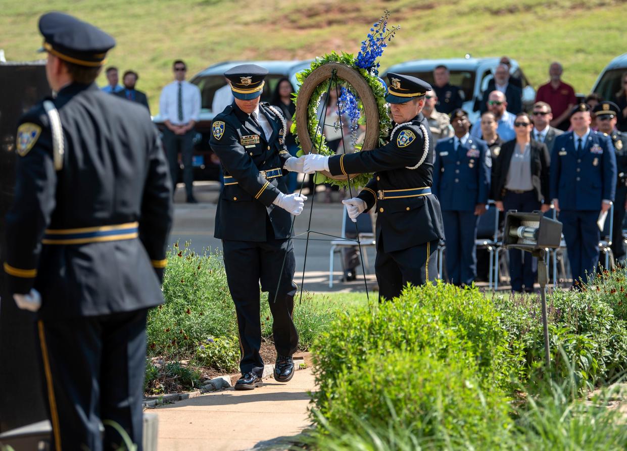 The Wichita Falls Police Department Honored fallen officers during the WFPD annual Police Memorial Service Monday morning.