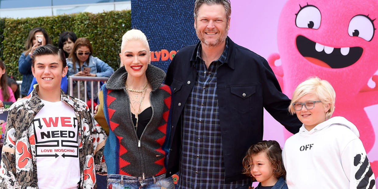 Kingston Rossdale, Gwen Stefani, Blake Shelton, Apollo Bowie Flynn Rossdale, and Zuma Nesta Rock Rossdale (Axelle/Bauer-Griffin / FilmMagic)