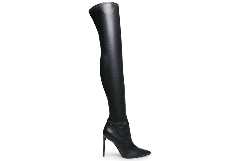 thigh-high boots, black, steve madden