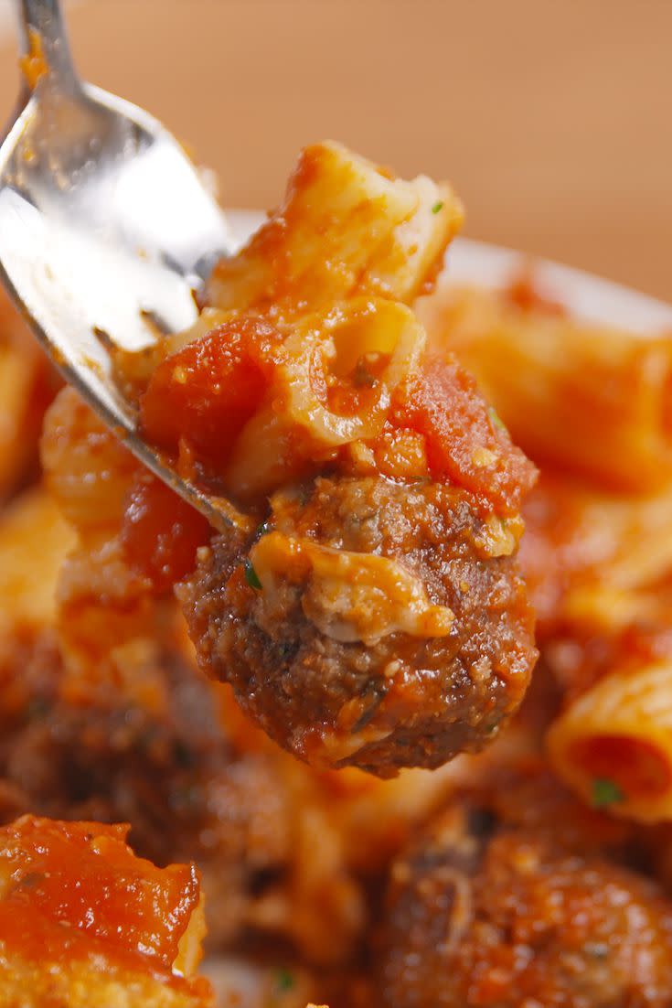 Rigatoni Meatball Bake