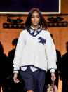 Jourdan Dunn walks the runway at the Tommy Hilfiger show during London Fashion Week. (Getty Images)