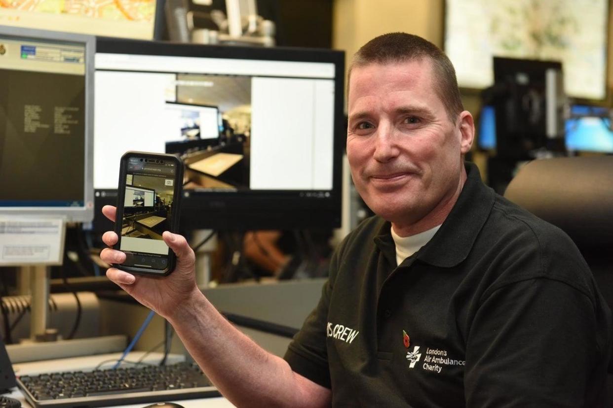 Jason Morris, advanced trauma paramedic. London Ambulance control room medics are viewing live images from the mobiles of 999 callers to decide whether to dispatch a trauma team