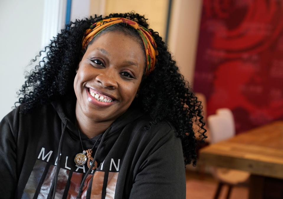 Brenda Thomas, owner of the Healing Garden Cafe, is a newer member of Zora's House, a co-working space for women of color which recently broke ground at a new larger facility.