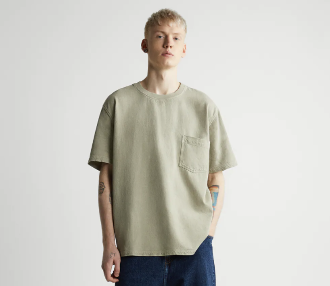 Zara Textured Pocket T-Shirt