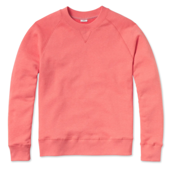 Entireworld Men's Loop Back Sweatshirt in Coral