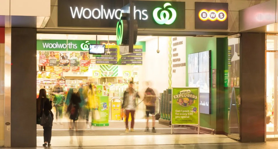 Woolworths store front.