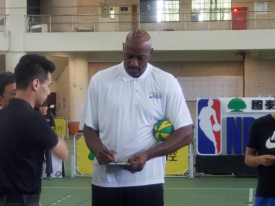 邁阿密熱火隊傳奇球星「腎鬥士」Alonzo Mourning。（圖／黃建霖攝）