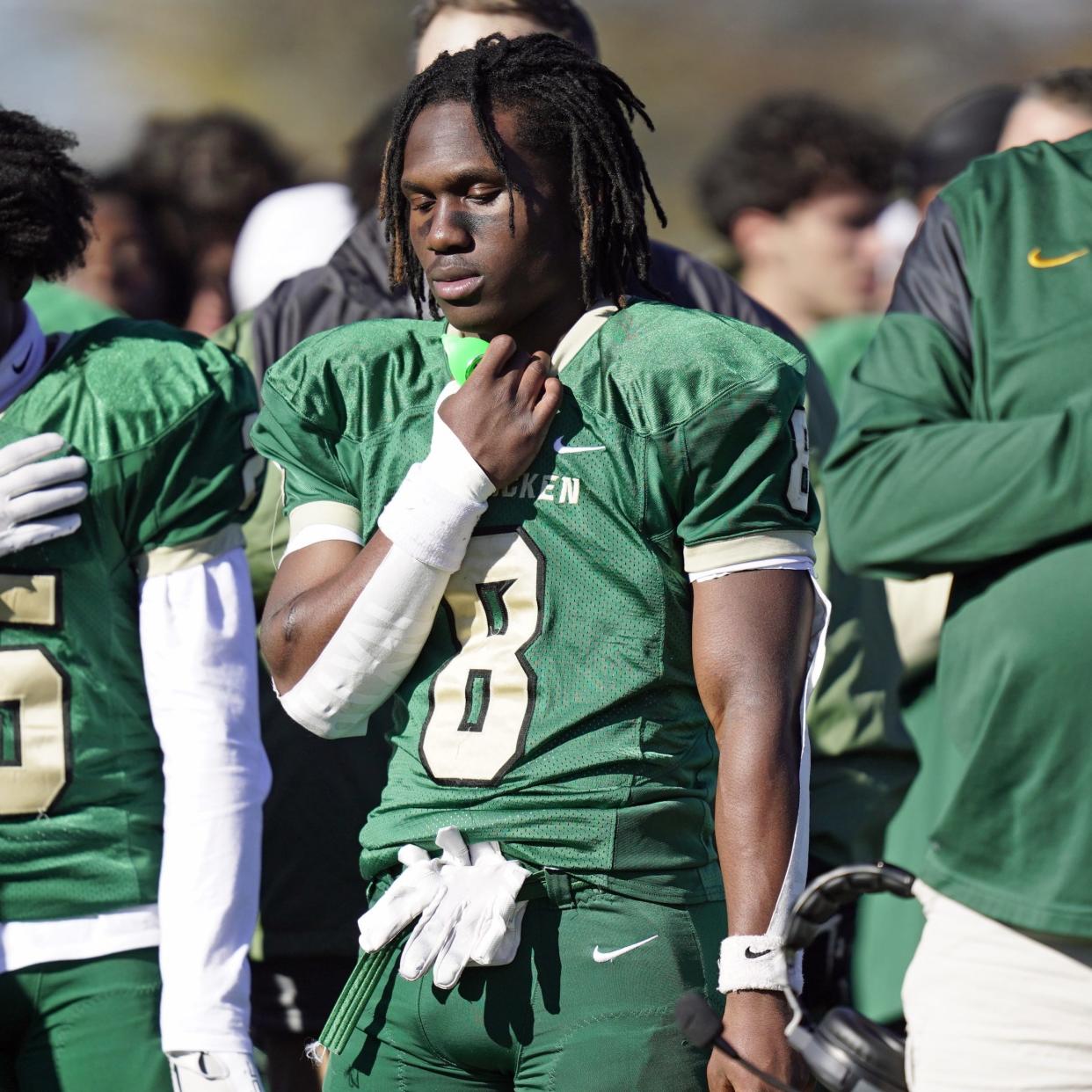 Oscar Weah of Bishop Hendricken holds an offer from URI but seems like a candidate for a postgraduate year.