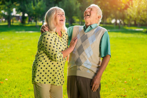 <span class="caption">Scientists are only starting to uncover the mysteries of laughter.</span> <span class="attribution"><a class="link " href="https://www.shutterstock.com/image-photo/couple-laughing-elderly-people-outdoor-youre-504879760?src=BHinOCxTmzrUfyTWiVTbxg-1-21" rel="nofollow noopener" target="_blank" data-ylk="slk:DenisFilm/Shutterstock;elm:context_link;itc:0;sec:content-canvas">DenisFilm/Shutterstock</a></span>