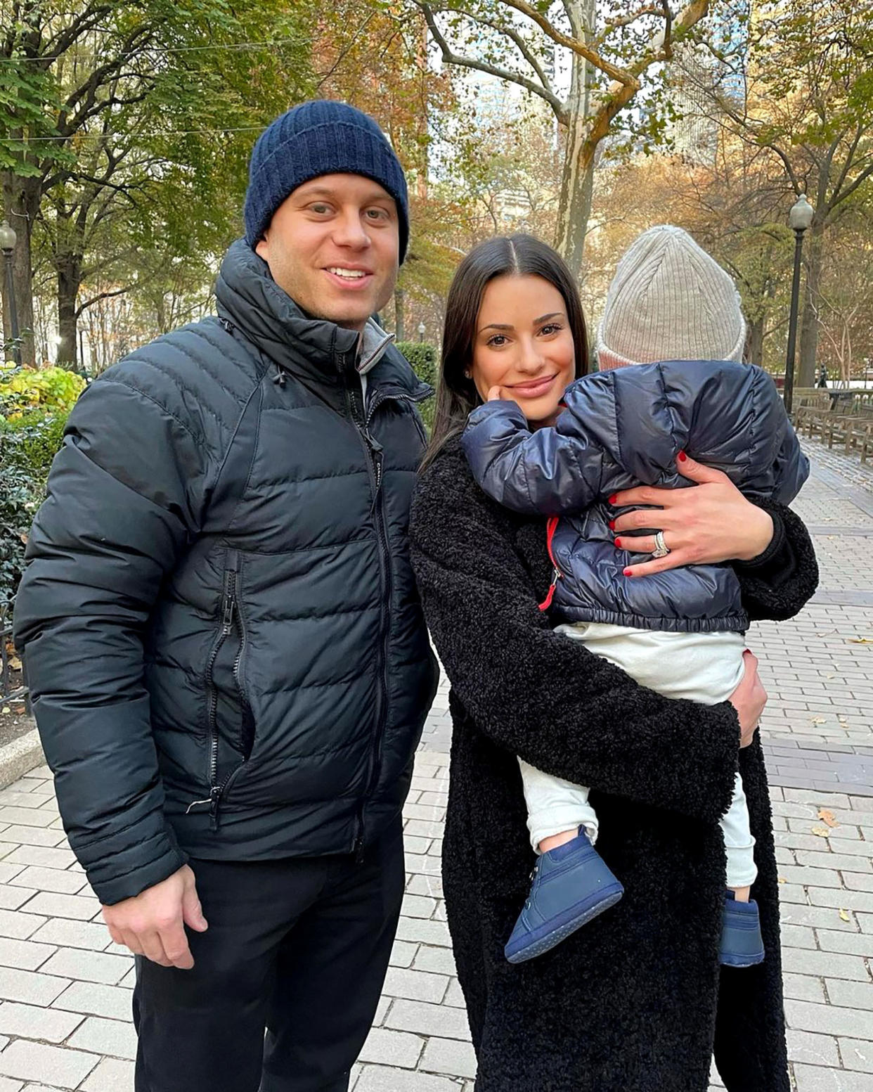 Lea Michele Zandy Reich with son in park