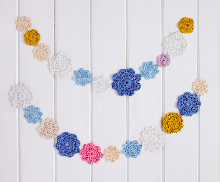 crochet flower garland photo