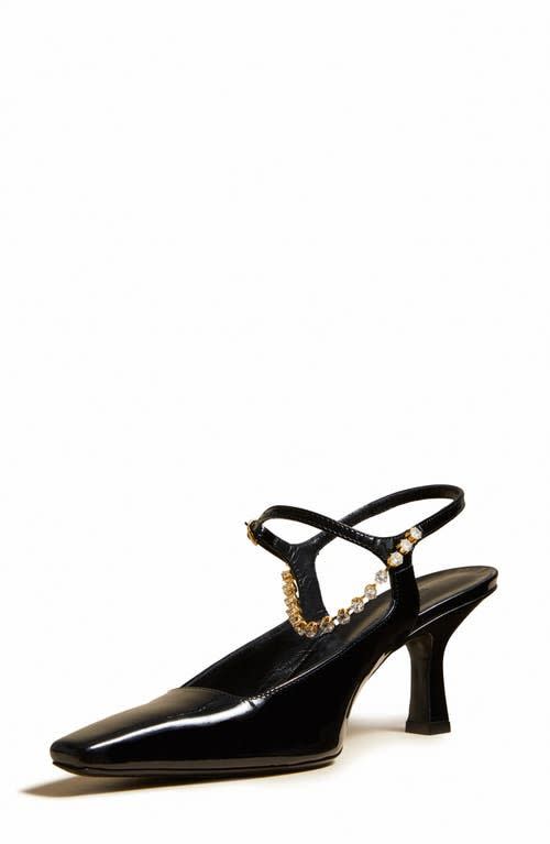 17) Khaite Sidney Crystal Chain Pump in Black at Nordstrom