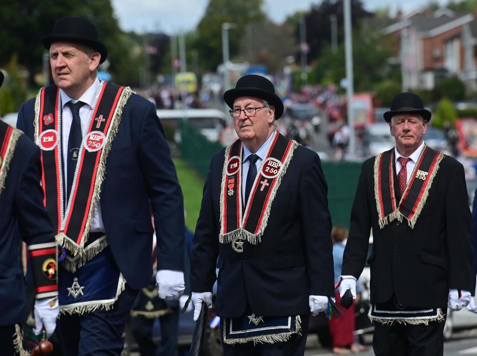 Royal Black Institution members on parade in Lisburn. (Photo: Colm Lenaghan/Pacemaker)