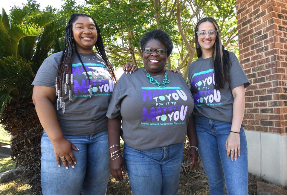 Project Celebration workers De'Nita Washington (left), Director Angela Henderson and Aslan Godfrey.