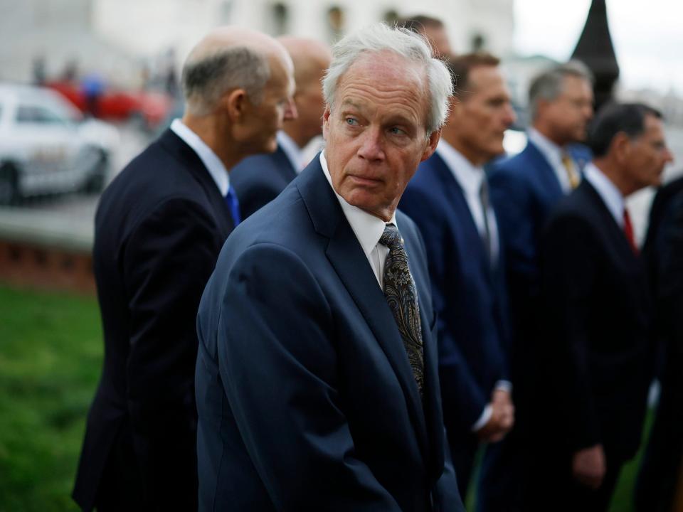 Sen. Ron Johnson, seen here at a recent press conference, says he won’t seek to recoup $8.4 million in personal loans from his campaign — even though he legally could.