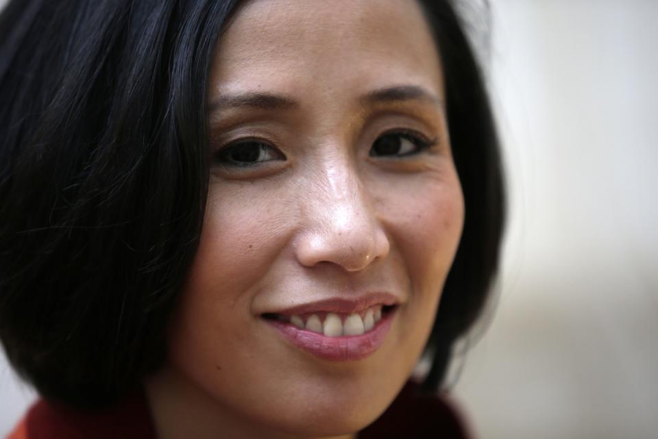 Jiang Qiong Er, Shang Xia's artistic director and chief executive, poses during a Chinese tea ceremony in Paris