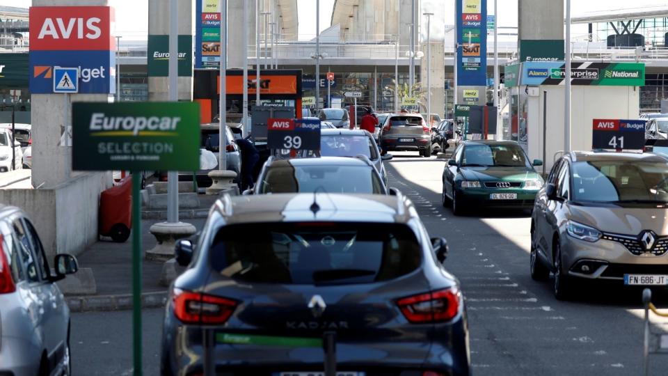 Cars for hire at the airport in Sydney