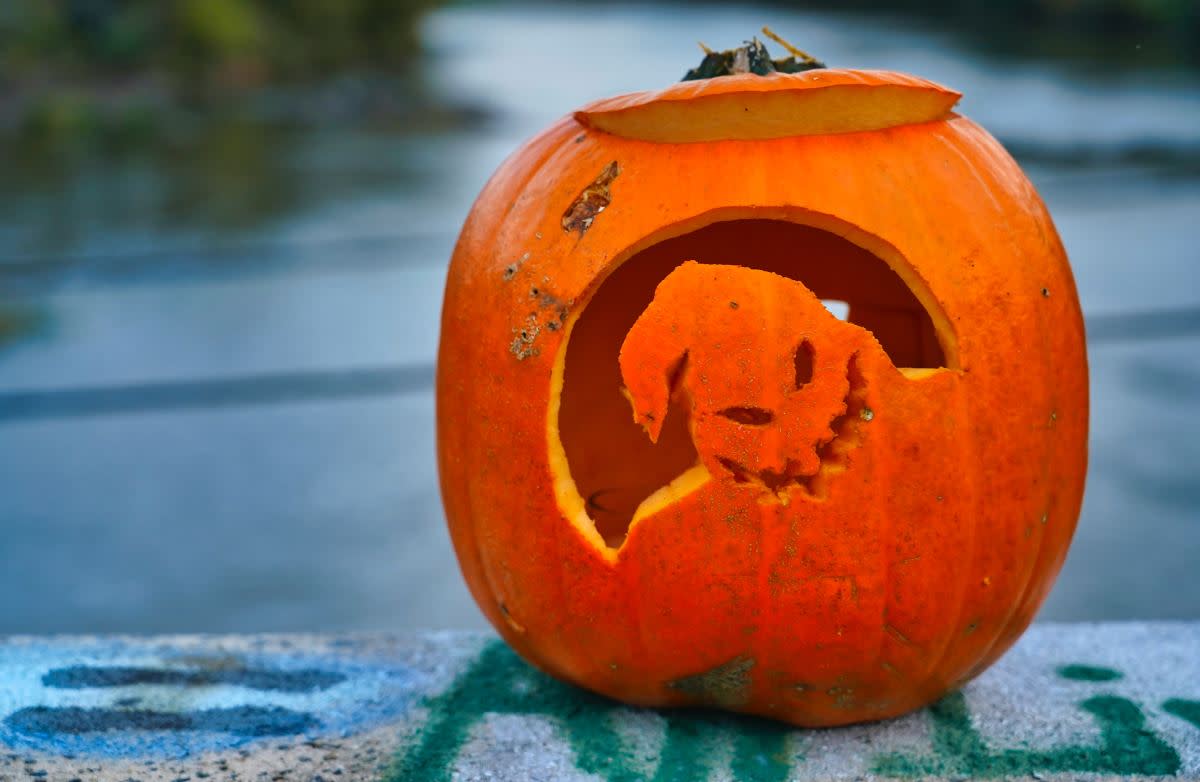 <p>Gene Gallin/Unsplash</p><p>Another <em>Nightmare Before Christmas</em> character, Oogie Boogie (who is 10 times more terrifying than Jack anyway) makes for a great pumpkin carving idea. </p>