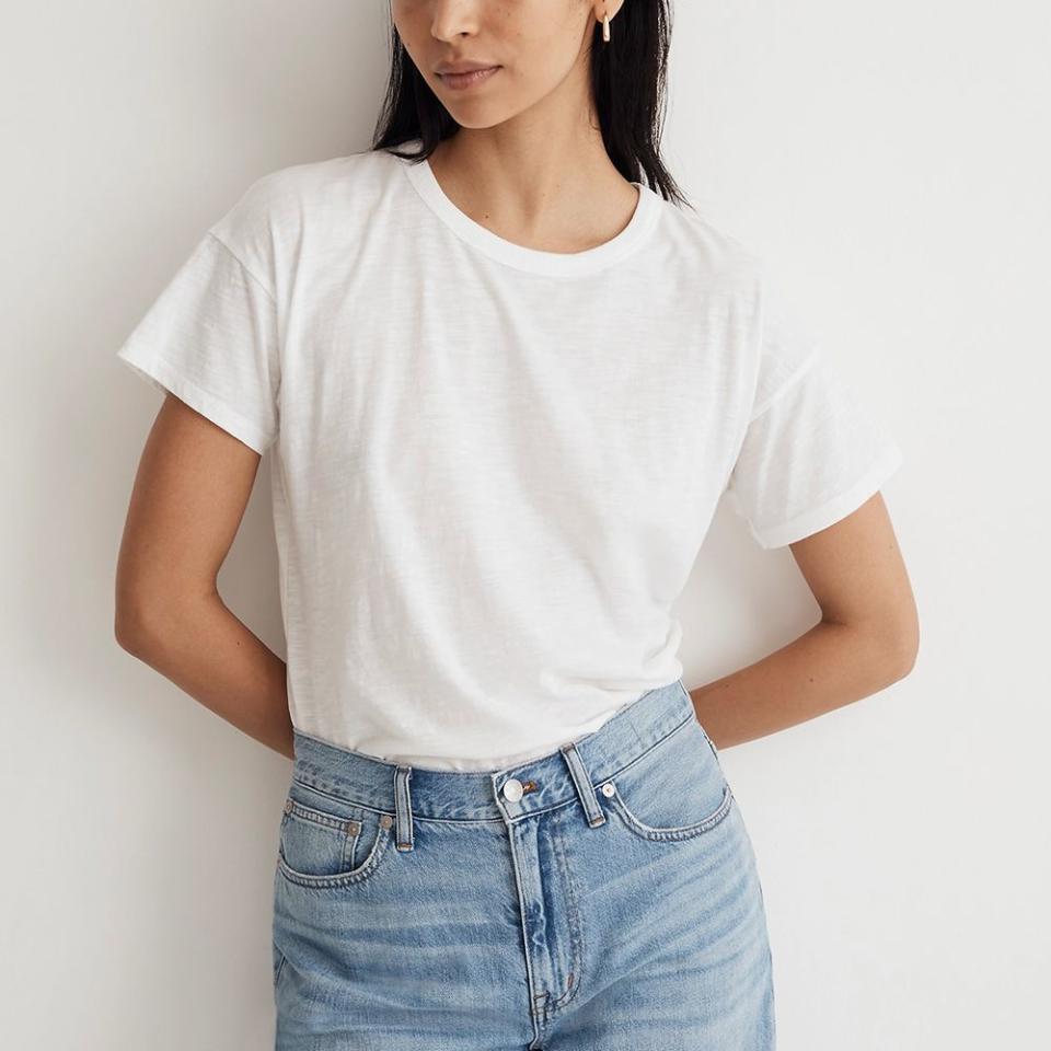 <p><a href="https://go.redirectingat.com?id=74968X1596630&url=https%3A%2F%2Fwww.madewell.com%2Fwhisper-cotton-rib-crewneck-tee-AI537.html&sref=https%3A%2F%2Fwww.elle.com%2Ffashion%2Fshopping%2Fg28844069%2Fbest-t-shirt-brands%2F" rel="nofollow noopener" target="_blank" data-ylk="slk:Shop Now;elm:context_link;itc:0;sec:content-canvas" class="link ">Shop Now</a></p><p>Whisper Cotton Rib-Crewneck Tee</p><p>Madewell</p><p>$16.50</p>