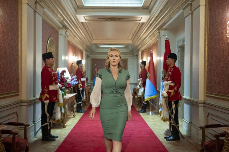 Kate Winslet stars in the political satire series "The Regime." Photo courtesy of Miya Mizuno/HBO
