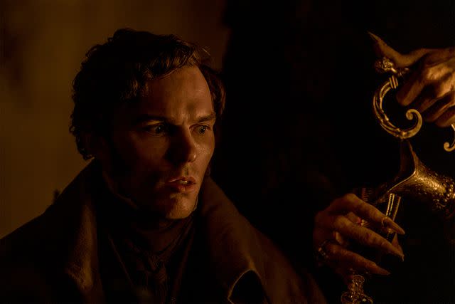 <p>Aidan Monaghan / 2023 FOCUS FEATURES</p> Nicholas Hoult as Thomas Hutter in 'Nosferatu'