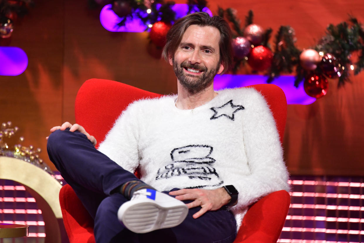 David Tennant during the filming for the Graham Norton Show at BBC Studioworks 6 Television Centre, Wood Lane, London, to be aired on BBC One on Friday evening.
