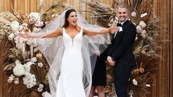 MAFS bride Coco transformation image at MAFS wedding