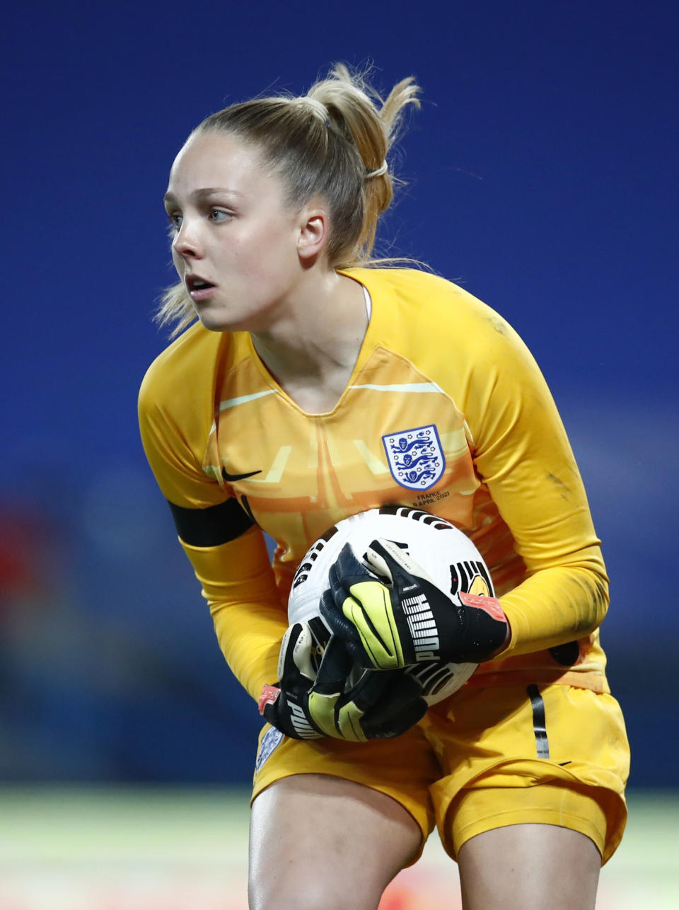 Roebuck, 22, has been forced to watch Mary Earps star in goal for the Lionesses in recent weeks