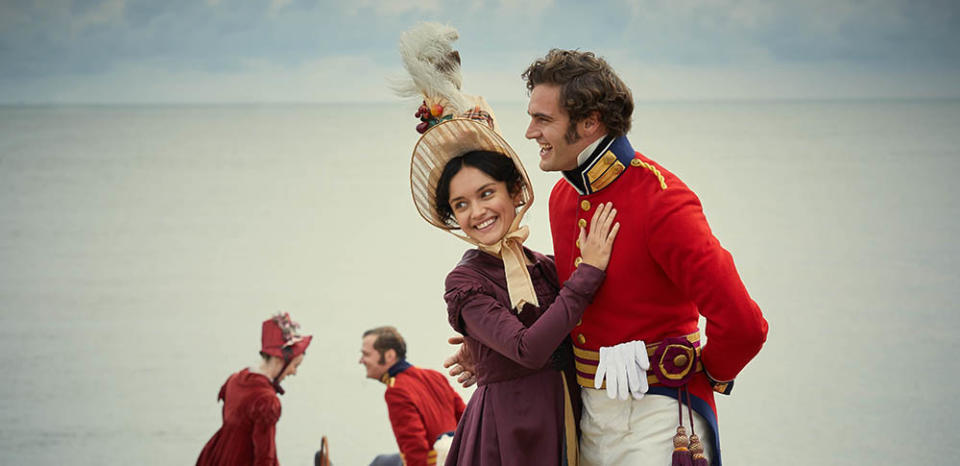 Olivia Cooke and Tom Bateman star in the latest adaptation of Vanity Fair (ITV)