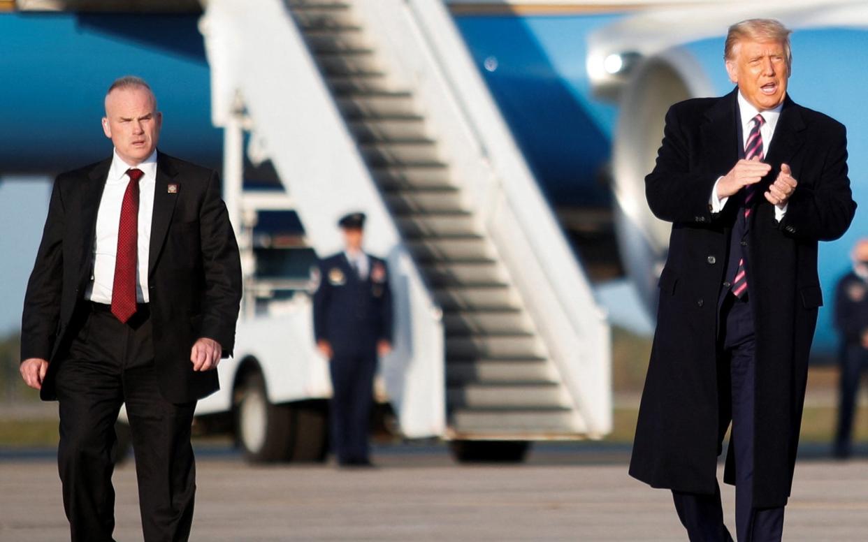 Trump with Secret Service Agent Bobby Engel in 2020 - Tom Brenner/Reuters