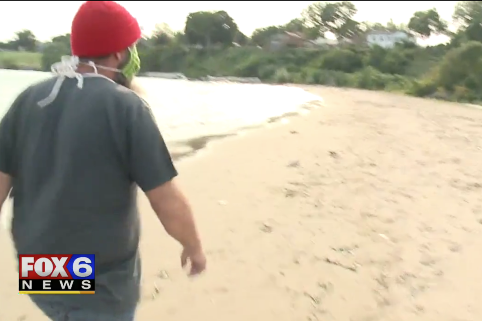 Jimmy Senda walks on the beach most mornings but it is the first time he found a brain (Fox6 news)